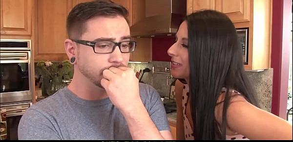  Sexy Brunette MILF Step Mom Nikki Daniels Fucked By Step Son After Hearing Him Fuck His Girlfriends With Cumshot